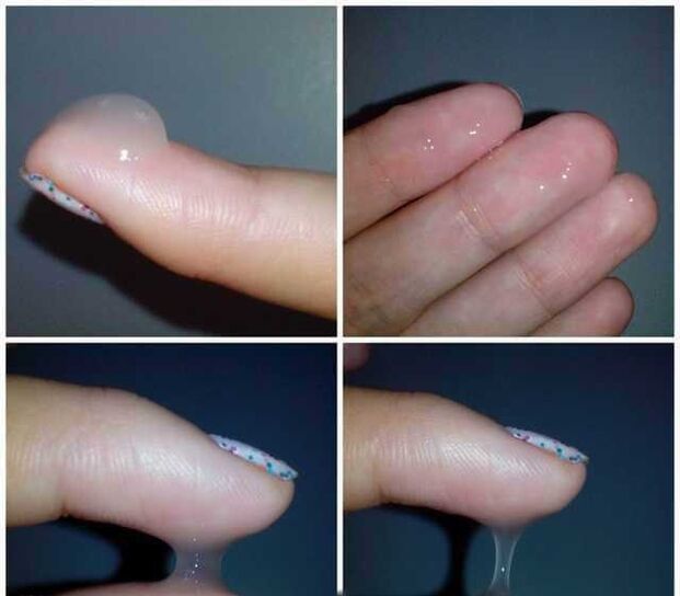 El líquido preseminal de un hombre durante la excitación.